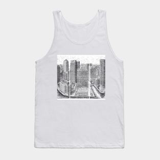 Typewriter Art: Canary Wharf Tank Top